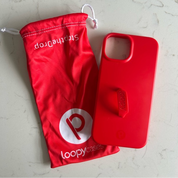 Loopy Red iPhone 14 case - Picture 1 of 4